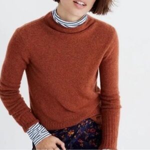 Madewell Inland Mockneck Women's Rust Sweater